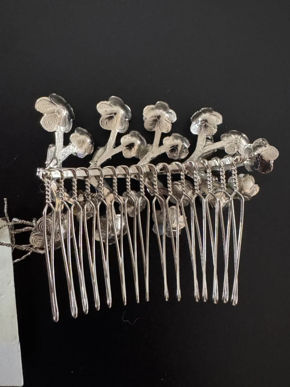 Vintage Maria Elena Headpiece Bridal‎ Pearl & Crystal Flower Hair Comb - White